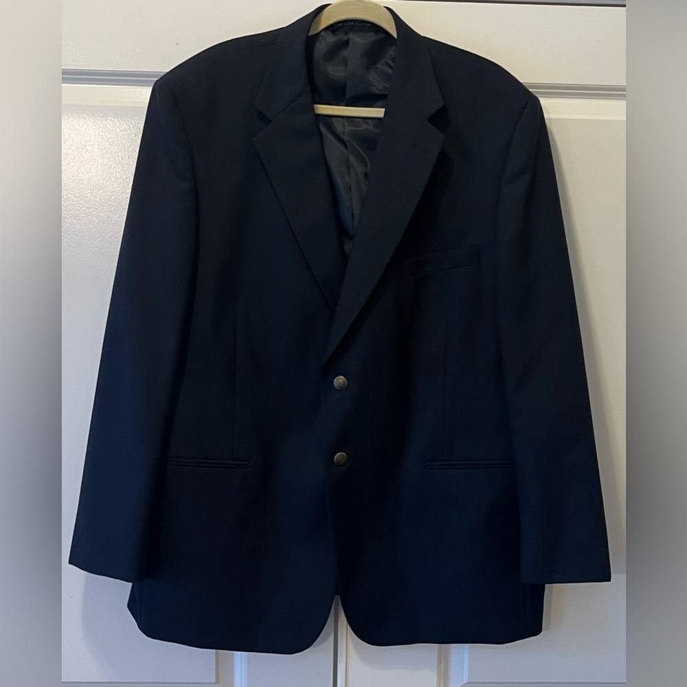 BERT PULITZER MENS NAVY BLAZER JACKET SIZE 48 REGULAR